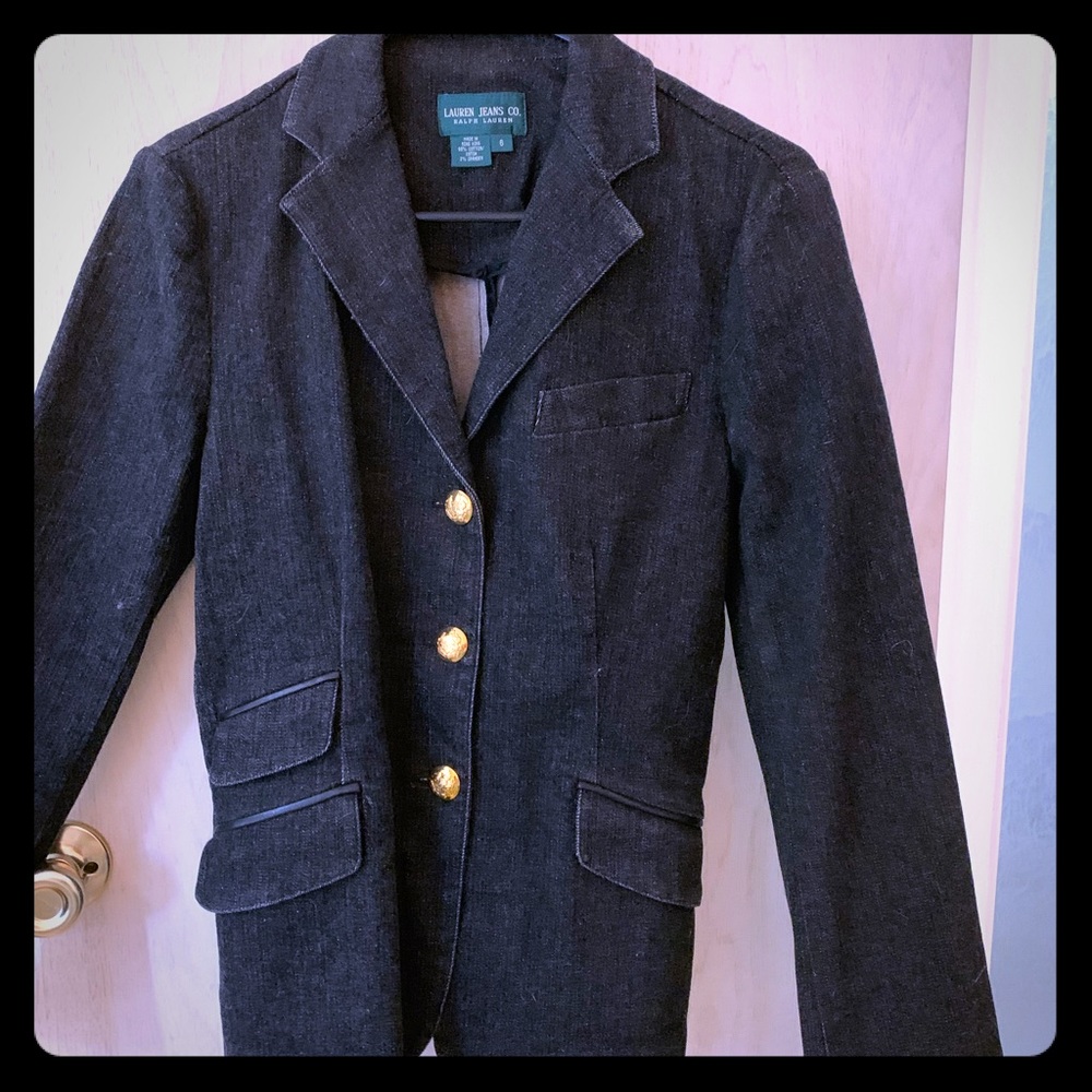 Vintage Lauren Jeans Co. Black Denim Blazer